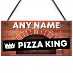 Personalised Pizza King Sign Pizza Oven Sign Garden Summerhouse 