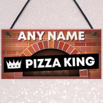 Personalised Pizza King Sign Pizza Oven Sign Garden Summerhouse 