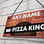 Personalised Pizza King Sign Pizza Oven Sign Garden Summerhouse 