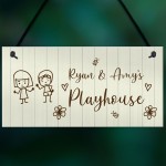 Kids Playhouse Sign Door Sign Funny Gift For Daughter Son