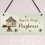 Kids Playhouse Sign Hanging Door Wall Sign Gift For Daughter Son