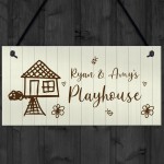 Kids Playhouse Sign Hanging Door Wall Sign Gift For Daughter Son