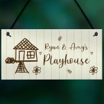 Kids Playhouse Sign Hanging Door Wall Sign Gift For Daughter Son