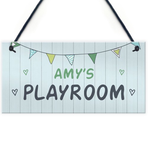 Playroom Sign PERSONALISED Colourful Den Sign Daughter Son Gift