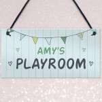 Playroom Sign PERSONALISED Colourful Den Sign Daughter Son Gift