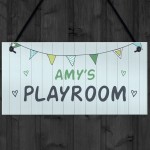 Playroom Sign PERSONALISED Colourful Den Sign Daughter Son Gift