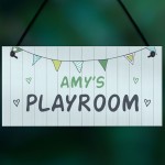 Playroom Sign PERSONALISED Colourful Den Sign Daughter Son Gift