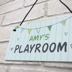 Playroom Sign PERSONALISED Colourful Den Sign Daughter Son Gift