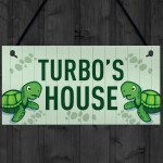 Turtoise Sign For Home PERSONALISED Funny Turtle Sign For Tank