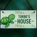 Quirky Tortoise Sign Personalised Turtle Sign Pet Gift