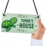 Quirky Tortoise Sign Personalised Turtle Sign Pet Gift