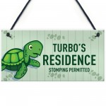 Tortoise Sign Personalised Novelty Tank Sign Pet Sign Pet Gift