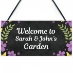 Floral Garden Sign Personalised Novelty Summerhouse Wall Sign