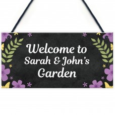 Floral Garden Sign Personalised Novelty Summerhouse Wall Sign