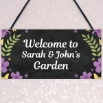 Floral Garden Sign Personalised Novelty Summerhouse Wall Sign