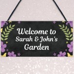 Floral Garden Sign Personalised Novelty Summerhouse Wall Sign