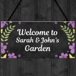 Floral Garden Sign Personalised Novelty Summerhouse Wall Sign
