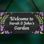 Floral Garden Sign Personalised Novelty Summerhouse Wall Sign