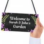 Floral Garden Sign Personalised Novelty Summerhouse Wall Sign