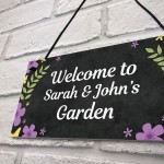 Floral Garden Sign Personalised Novelty Summerhouse Wall Sign