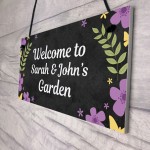 Floral Garden Sign Personalised Novelty Summerhouse Wall Sign