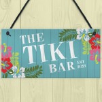 Novelty Tiki Bar Sign For Garden Summerhouse Hanging Plaque