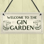 Gin Bar Welcome Sign Novelty Home Bar Decor Gifts Garden Sign