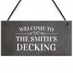 Personalised Decking Sign Hanging Wall Sign Garden Summerhouse