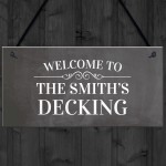 Personalised Decking Sign Hanging Wall Sign Garden Summerhouse
