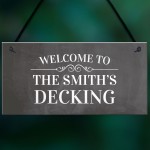 Personalised Decking Sign Hanging Wall Sign Garden Summerhouse