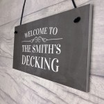 Personalised Decking Sign Hanging Wall Sign Garden Summerhouse