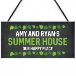 Floral Summerhouse Sign Personalised Hanging Garden Sign