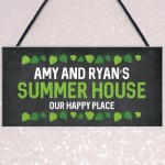 Floral Summerhouse Sign Personalised Hanging Garden Sign