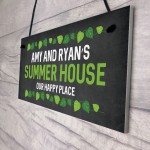 Floral Summerhouse Sign Personalised Hanging Garden Sign