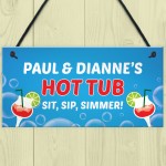Funny Hot Tub Decor Personalised Hot Tub Sign Accessories Garden