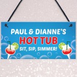 Funny Hot Tub Decor Personalised Hot Tub Sign Accessories Garden