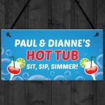 Funny Hot Tub Decor Personalised Hot Tub Sign Accessories Garden