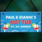 Funny Hot Tub Decor Personalised Hot Tub Sign Accessories Garden