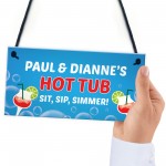 Funny Hot Tub Decor Personalised Hot Tub Sign Accessories Garden