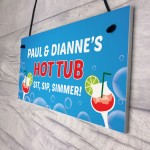 Funny Hot Tub Decor Personalised Hot Tub Sign Accessories Garden