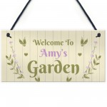Rustic Garden Sign Decor Personalised Hanging Summerhouse Sign