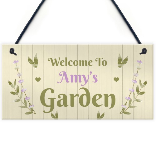 Rustic Garden Sign Decor Personalised Hanging Summerhouse Sign