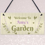 Rustic Garden Sign Decor Personalised Hanging Summerhouse Sign