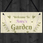 Rustic Garden Sign Decor Personalised Hanging Summerhouse Sign