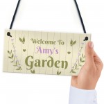 Rustic Garden Sign Decor Personalised Hanging Summerhouse Sign