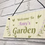 Rustic Garden Sign Decor Personalised Hanging Summerhouse Sign