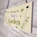 Rustic Garden Sign Decor Personalised Hanging Summerhouse Sign