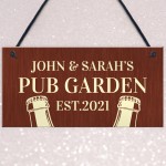 Personalised Pub Garden Sign Hanging Wall Plaque Pub Home Bar