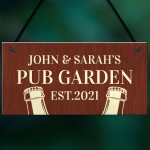 Personalised Pub Garden Sign Hanging Wall Plaque Pub Home Bar