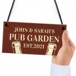 Personalised Pub Garden Sign Hanging Wall Plaque Pub Home Bar